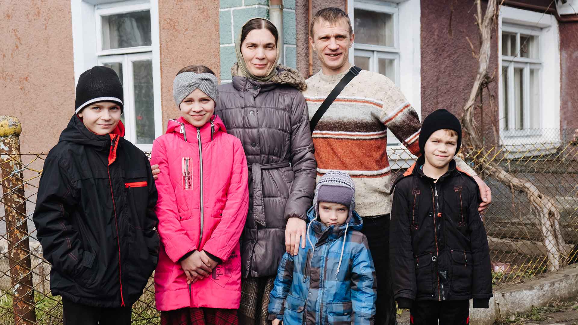 A family from Ukraine